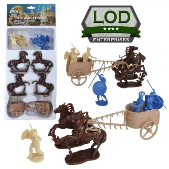Picture of 1/32 The War at Troy Greeks & Trojans, Horses, Chariots Playset (12) (Bagged) (LOD Enterprises)