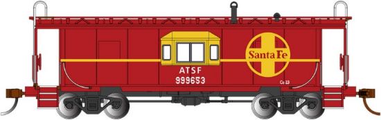 Picture of HO Bay Window Caboose w/Roof Walk Santa Fe