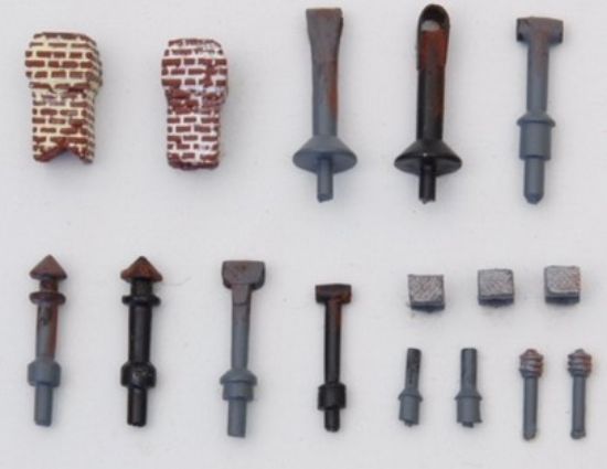 Picture of HO Roof Stacks, Vents & Chimney Detail Set (16)
