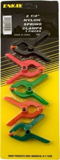 Picture of 5pc 2-1/4" Mini Nylon Spring Plastic Clamp Set (Cd)