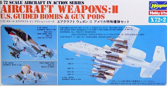 Picture of Weapons II US Guided Bombs, 1/72 by Hasegawa, Model Object
