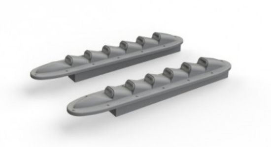 Picture of 1/48 Aircraft- Typhoon Mk I Exhaust Stacks w/Fairing for EDU & HSG (Resin)(D)
