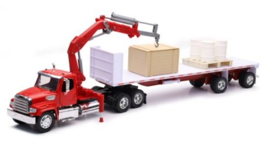 Picture of 1/32 Freightliner 114SD w/Flatbed Trailer, Crane & Access (Die Cast)