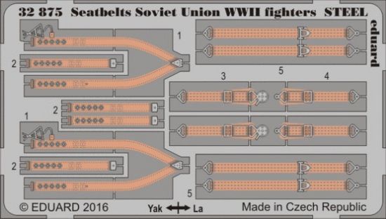 Picture of 1/32 Aircraft- Seatbelts Soviet Union Steel Fighter WWII (Painted)