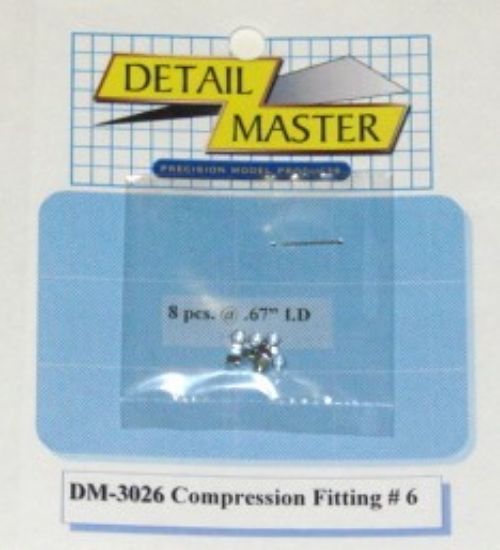 Picture of Detail Master Compression Fitting #6 (8PC) -- Plastic Model Vehicle
