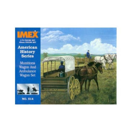 Picture of 1/72 Munitions & Ambulance Wagon Set (2 riders, 4 horses)