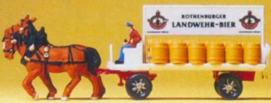 Picture of N Horse Drawn Beer Wagon w/Rider