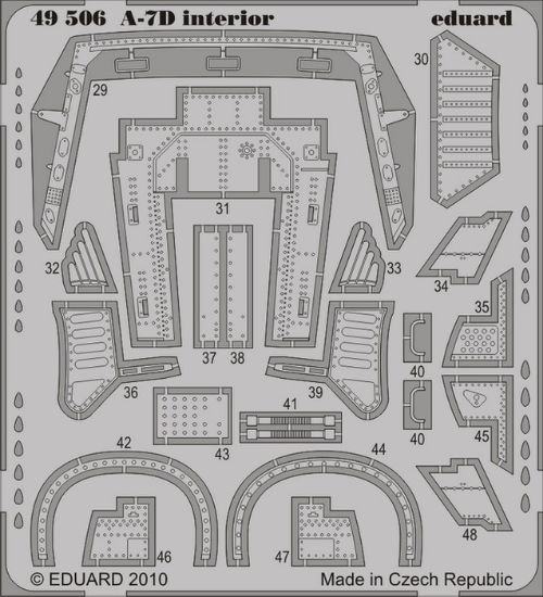 Picture of Vought A-7D Corsair Interior (self adhesive)Eduard Photoetch 1:48 - A-7d Corsair Ii Interior S.a.