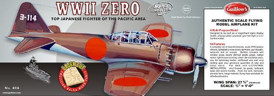 Picture of Guillow Guillow's Mitsubishi Zero 404 Powered Balsa Flying Model Kit