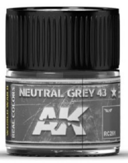 Picture of Real Colors: Neutral Grey 43 Acrylic Lacquer Paint 10ml Bottle