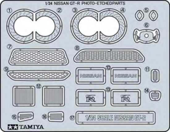 Picture of Tamiya 12623 1/24 Photo Etch Parts Set Nissan GT-R TAMS2723