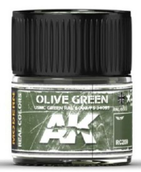 Picture of Real Colors: Olive Green/USMC Green RAL6003/FS34095 Acrylic Lacquer Paint 10ml Bottle