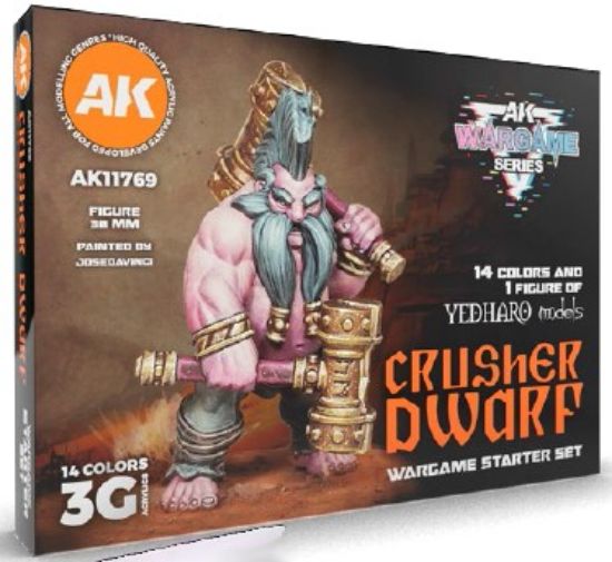 Picture of Wargame Series: Crusher Dwarf Starter Acrylic Paint Set (14 Colors) 17ml Bottles