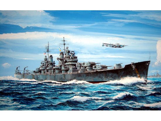 Picture of Trumpeter 5724 Heavy Cruiser USS Baltimore CA-68 1/700 Scale Plastic Model Kit