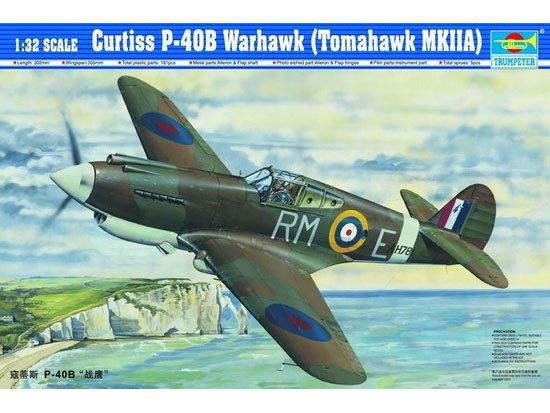 Picture of Curtiss P-40B Tomahawk, 1/32 by Trumpeter, Model Airplane