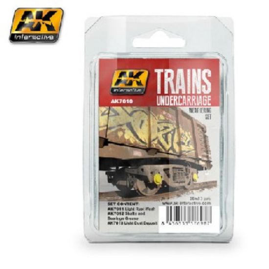 Picture of Trains: Undercarriage Weathering Enamel Paint Set, 40ml by AK Intera