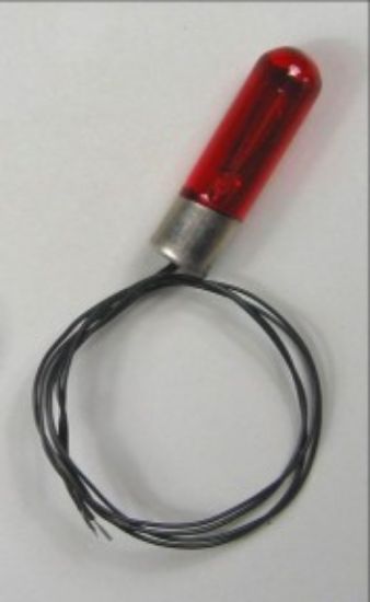 Picture of 3-Volt Red Blinker Bulbs w/8" Wire Leads (5) (D)