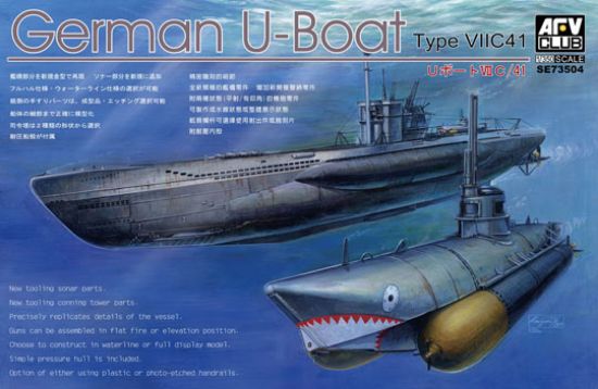 Picture of AFV Club German U-Boat Type VII C41 Submarine -- Plastic Model