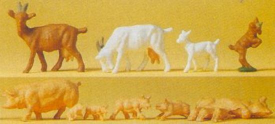 Picture of Preiser Figures Preiser 14162 Goats and Hogs