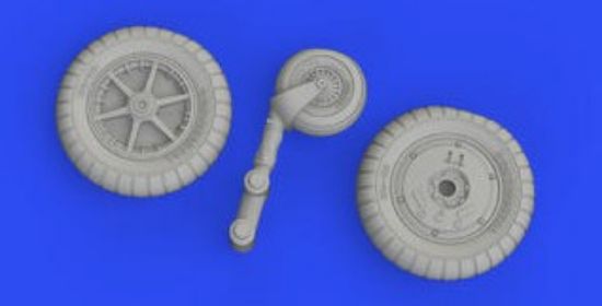 Picture of 1/48 Aircraft- Bf109G4 Wheels for EDU (Mask & Resin)