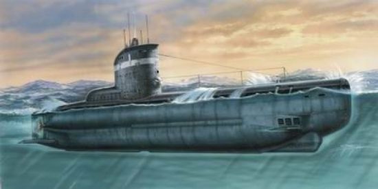 Picture of WWII Special Navy U-Boat Type XXIII German Sub -- Plastic Model Submarine Kit -- 1/72 -- #72001