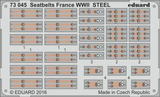 Picture of 1/72 Aircraft- Seatbelts France Steel WWII (Painted)