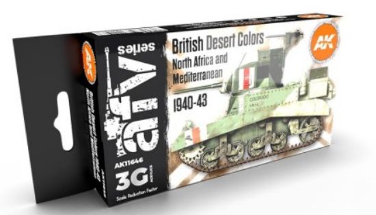 Picture of AFV Series: British Desert North Africa & Mediterranean 1940-43 Acrylic Paint Set (6 Colors) 17ml Bottles