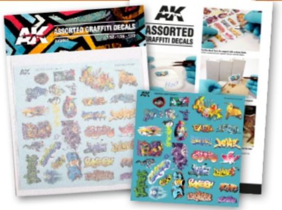 Picture of Assorted Graffiti Decals for 1/32, 1/35, 1/72