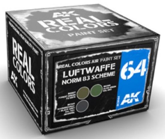 Picture of Real Colors: Luftwaffe Norm 83 Scheme Acrylic Lacquer Paint Set (3) 10ml Bottles