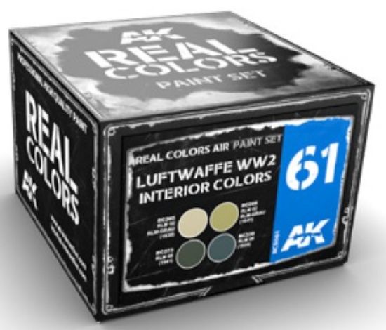 Picture of Real Colors: Luftwaffe WWII Interior Acrylic Lacquer Paint Set (4) 10ml Bottles