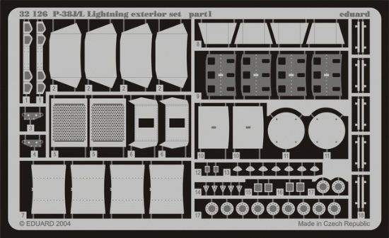 Picture of Eduard Models P38J/L Lightning Exterior for Trumpeter -- Plastic