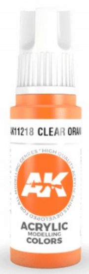 Picture of Clear Orange Acrylic Paint 17ml Bottle