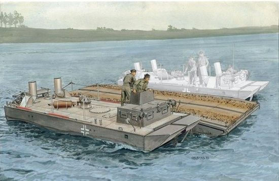 Picture of Panzerfahre Fahrendeck Mit Landwasserschlepper II, 1/72 by Dragon, M