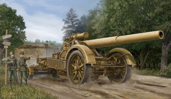Picture of German 21cm Morser 18 Gun, 1/35 by Trumpeter, Model Artillery
