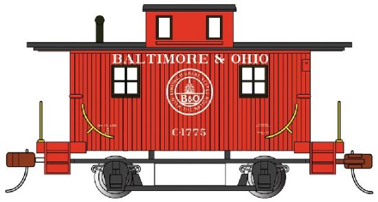 Picture of HO Bobber Caboose Baltimore & Ohio #C1775