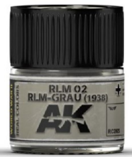 Picture of Real Colors: RLM02 RLM-Grau 1938 Grey Acrylic Lacquer Paint 10ml Bottle