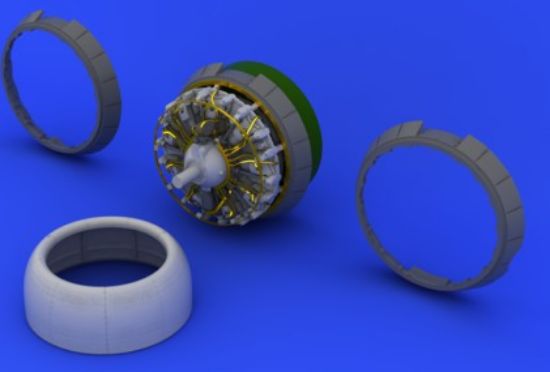 Picture of 1/48 Aircraft- B17F/G Engines for RMX (Photo-Etch &amp; Resin)