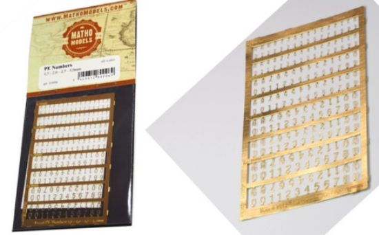 Picture of Multi-Scale 1.5, 2.0, 2.5, 3.0mm Numbers Photo-Etch