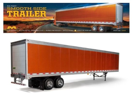 Picture of 53' Smoothside Trailer -- Plastic Model Vehicle Kit -- 1/25 Scale -- #1303