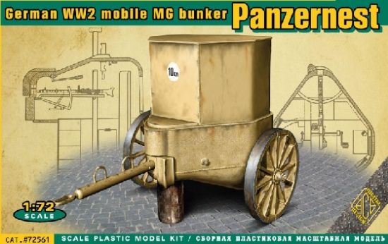 Picture of WWII German Mobile Machine Gun Bunker Panzernest-Ace- 1:72 -Military M