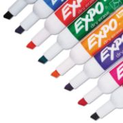 Picture of EXPO® Low Odor Dry Erase Marker, Chisel Tip, Assorted, 8/Set
