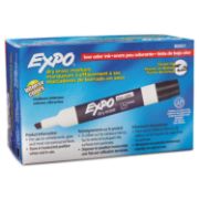 Picture of EXPO® Low Odor Dry Erase Marker, Chisel Tip, Black, Dozen