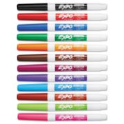 Picture of EXPO® Low Odor Dry Erase Marker, Fine Point, Assorted, 12/Set