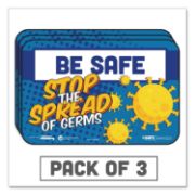 Picture of BESAFE MESSAGING EDUCATION WALL SIGNS, 9 X 6, "BE SAFE, STOP THE SPREAD OF GERMS