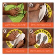 Picture of BESAFE MESSAGING FLOOR DECALS, BE SMART STAND APART; KNIFE/FORK; THANK YOU, 12"