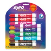Picture of EXPO® Low Odor Dry Erase Vibrant Color Markers, Assorted Colors, Medium, 12/Set