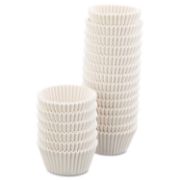 Picture of Hoffmaster® Fluted Bake Cups, 4 1/2 dia x 1 1/4h, White, 500/Pack, 20 Pack/Carton