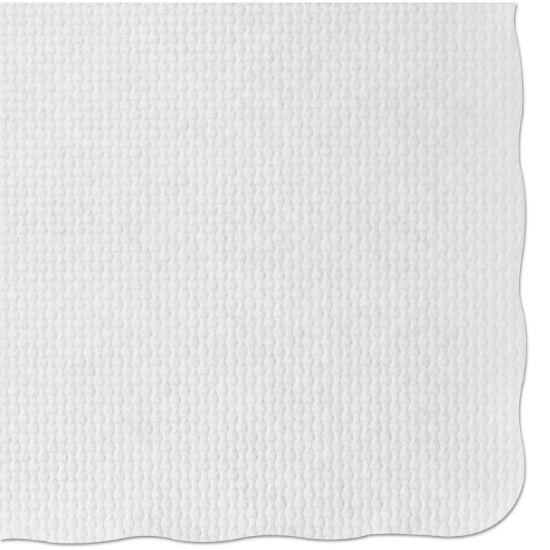 Picture of Hoffmaster® Knurl Embossed Scalloped Edge Placemats, 9 1/2 x 13 1/2, White, 1000/Carton