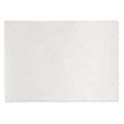 Picture of Hoffmaster® Knurl Embossed Scalloped Edge Placemats, 9 1/2 x 13 1/2, White, 1000/Carton