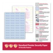 Picture of DocuGard™ Premier Medical Security Paper, Blue, 10 Features, 8 1/2 x 11, 500/Ream